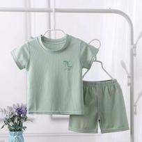Children's Short-sleeved Suit Small Children Girls Summer Boys T-shirt Baby Baby Clothes Children's Clothing Short-sleeved Suit Summer 80