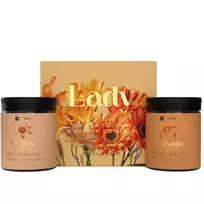 HISKIN_SET Lady Orange žvakė 200ml + kūno losjonas 200ml
