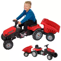 WOOPIE Pedalinis traktorius Farmer GoTrac MAXI su priekaba Tylūs ratai