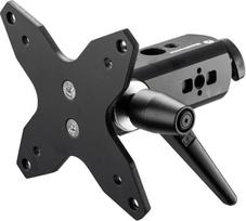 "Manfrotto TetherGear MLTSA1001B" VESA monitoriaus laikiklis, televizoriaus laikiklis, apšvietimo stovo laikiklis, iki 30 kg, 3/8 colio srieginė skylė, 16 mm Fem., 75 x 75 mm ir 100 x 100 mm VESA suderinamumas
