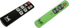"Seki Medium Learning Universal Remote Control" juodas ir plonas žalias nuotolinio valdymo pultas - mokomasis pakaitinis nuotolinio valdymo pultas