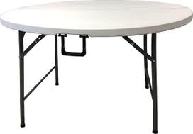 HOMELUX MESA PLEGABLE RESINA Redonda 120 cm Alto 74 cm HM sulankstomas stalas, derva, apvalus, 120 cm, aukštis 74 cm, derva, baltas/elgesys