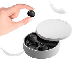 Nematomos "Bluetooth" ausinės Mažiausios ausinės Mini belaidės ausinės Diskretiškos "Bluetooth" ausinės Mažos paslėptos mažos ausinės Ausinės Miegoti Tikros belaidės ausinės su įkrovimo dėklu