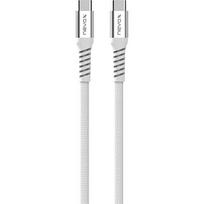 Nevox USB 2.0 cable, USB-C male > USB-C male 48V / 5A (white, 1 meter, PD 3.1, charging with up to 240 watts, magnetically retractable) 2477