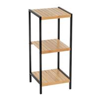 Iš bambuko pastatoma lentyna juodos spalvos/natūralios spalvos 30x70 cm – Casa Selección