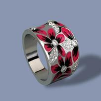 Ethnic Style Classical Rings for Women copper Color Flower Metal Inlaid White Stones Ring Wedding Jewelry 8