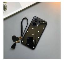 For VIVO X200 FE Case Love Heart Tempered Glass Hard Case for VIVO S30Pro Mini S 30 X200FE Tassel Lanyard Shockproof Hard Cover for VIVO X200 FE