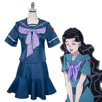 Anime JoJo's Bizarre Adventure Yamagishi Yukako Cosplay Costume Women JK Uniform Clothes Skirt Shirt Accessories Cosplay Costume S gray