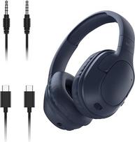 "Belkin SoundForm Surround" belaidės "Bluetooth" ausinės, per ausis, slopinančios aplinkos triukšmą, veikiančios 60 valandų, minkštos ausinės "iPhone", "Galaxy", "iPad", namams, biurui - mėlynos