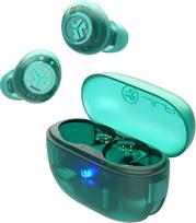 "JLab Go Pop ANC In-Ear Bluetooth" ausinės, aktyvaus triukšmo slopinimo belaidės ausinės, 24 valandų trukmės, tikros belaidės ausinės, IP55, atsparios prakaitui, daugiataškės, skaidrios žydros spalvos