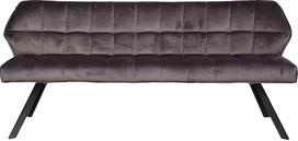 "Vintagehaus" valgomojo stalo suoliukas Minkštas suoliukas Grid Anthracite Velvet 180 cm