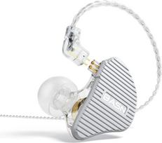 BASN Mix-PD 2-Pin In-Ear Monitor, 1Planar Driver + 1Dynamic Driver Hi-Fi IEM Headphones with CNC Machined Metal Cover, Wired 0.78 mm 2-Pin Removable Cable for Musicians (Silver)