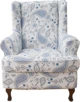 HAOYONG Slipcover for Wingback Armchair, 2 Pack Stretch Spandex Spandex Printed Sofa Slipcover, Soft Furniture Protector for Living Room Bedroom Wing Back Chair