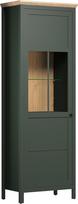 trendteam smart living - "Stanton" - Vitrina - Eglės žalia / "Evoke" ąžuolas - Svetainės spinta su 5 skyriais - (plotis x aukštis x gylis) 69 x 198 x 39 cm - Kaimiško stiliaus