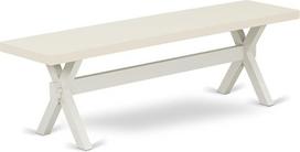 "East West" baldai "X-Style" modernus valgomojo suolas su medine sėdyne, 60" x 15" x 18", įvairiaspalvis