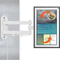 "EWIGE" universalus televizoriaus monitoriaus sieninis laikiklis "Show 15", reguliuojamas laikiklis, pasukamas ir pakreipiamas, skirtas 13-30 colių 100 x 100, 75 x 75 mm metaliniam televizoriaus laikikliui (baltas)