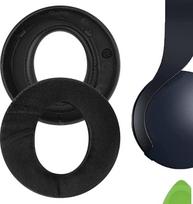 "Geekria Comfort Hybrid Velour" pakaitinės ausų pagalvėlės, suderinamos su "Sony Playstation 5 Pulse 3D PS5" belaidžių ausinių ausinių pagalvėlėmis Ausinių pagalvėlės Ausinių pagalvėlės pakaitinės dalys (juoda)