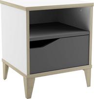 Demeyere Table de Chevet & Nuit Enfant Blanc - Garçon & Fille - Produit Robust Pour la Chambre des Plus Petits - Fabriqué en France 37 x 33 x 43 cm