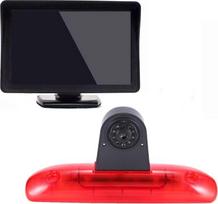 HD naktinio matymo atbulinės eigos kamera 3-iajame stabdžių žibinte Stabdžių šviesos atbulinės eigos sistema + 4,3 colių LCD TFT monitorius, skirta "Fiat Ducato 244 Bus Box/Peugeot Boxer/Citroen Jumper 2002-2006 Relay 2002-2006