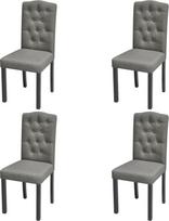 VidaXL Salės šezlongas 4 vnt Tissu Gris foncé