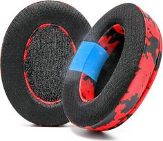 WC Freeze for Arctis Nova - Hybrid Fabric Cooling Gel Replacement Ear Pads for Arctis Nova Pro Wired, Nova 7, 5, 4, 3, 1 - Made by Wicked Cushions (Not Fits Nova Pro Wireless) | Red Camo