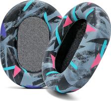 WC Wicked Cushions Extra Thick Ear Pads for Sony WH-1000XM5 - Soft PU Leather Cushions, Luxury Noise Isolating Memory Foam, Extra Thickness | 90's Black