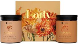 Alkotest HISKIN_SET Lady Oranžinis žvakė 200ml + kūno losjonas 200ml