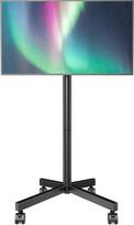 "AX WABER" mobilus televizoriaus stovas 23-60 colių LCD LED OLED 4K išmaniesiems televizoriams, išlaiko iki 88 svarų, riedantis televizoriaus stovas su 3 reguliuojamo aukščio lygiais, pakreipiamas televizoriaus krepšelis su besisukančiais užrakinamais rat