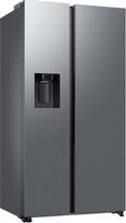"Samsung RS70F66KBTEF" šaldytuvas-šaldiklis "Side-by-Side", AI šaldytuvas su šaldikliu, 178 cm, 634 l, ledo/vandens dozatorius su fiksuota vandens jungtimi, AI energijos režimas, "Twin Cooling+", nerūdijančio plieno išvaizda
