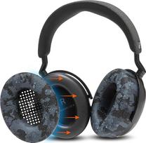 "WC SweatZ Momentum 4" - patentuoti "Wicked Cushions" ausinių užvalkalai "Sennheiser Momentum 4" belaidėms ausinėms per ausis | Atsparūs prakaitui ir lengvai skalbiami | Black Camo