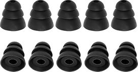 Ausų kištukas "In-Ear Earplug" juodas silikoninis trigubo flanšo ausų krapštukas 10 vnt.