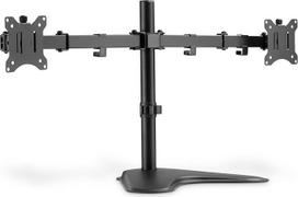 DIGITUS monitoriaus laikiklis - stovas - 2 monitoriai - iki 32 colių - iki 2 x 8 kg - VESA 75 x 75, 100 x 100 - juodas
