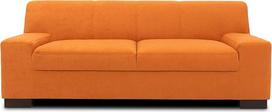 DOMO. kolekcija "Norma" sofa, 2 vietų minkštasuolis su medinėmis kojelėmis, 194 x 85 x 74 cm (plotis x gylis x aukštis), švelnus audinys, oranžinė spalva