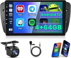 Hikity [4+64GB] Android 13 automobilinis radijas Seat Ibiza 6J 2009-2013 Radijas CarPlay Android automobilinis belaidis ekranas 9 colių automobilinis radijas Bluetooth Mirror Link navigacija GPS DSP WiFi FM RDS SWC