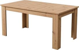 Homestyle4u 2186 Valgomasis stalas Išplečiamas medinis stalas Valgomojo stalas Virtuvės stalas Ąžuolo natūrali ruda 160 x 90 cm