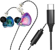 KAMINRUN FEDAI DX2 In-Ear ausinės, USB C ausinės, C tipo ausinės, triukšmą izoliuojančios ausinės bėgimui, sporto salėje ir treniruotėms, C tipo USB ausinės su mikrofonu ir 3 mygtukų nuotolinio valdymo pulteliu (C tipo,