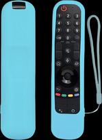 LG TV MR24GA MR24GN MR23GA MR23GN MR22GN MR22GN MR22GN MR22GN MR22GN MR22GA AN-MR21GA Smūgiams atsparus silikoninis dėklas, skirtas LG Magic nuotolinio valdymo pultui, blizgus mėlynas
