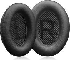MOLGRIA Replacement Protein Leather Earpads Ear Pads Cushions for Bose Quiet Comfort QC 35 II QC35 QC35ii QC15 QC25 QC2 AE2 SoundLink SoundTrue Headphones (Leather Black)