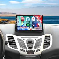 Qualcomm Android 15 4+64G 8 branduolių automobilinis radijas Ford Fiesta 2009-2014 su Carplay Android automobilis, 9 colių jutiklinis ekranas su Bluetooth GPS WiFi FM/RDS DSP 3D automobilio modelio vitrina Mirror Link + atbuline eiga