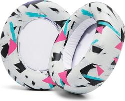 WC Improved Replacement Ear Pads for Steelseries Arctis Nova Pro Wireless, Manufactured by Wicked Cushions | Improved Durability, Thickness, Softer Leather and Sound Insulation | 90's White