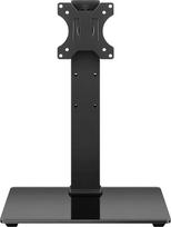 WKWKER Universalus televizoriaus stovas, skirtas 13-32 colių LED LCD televizoriams Stalo televizoriaus stovas su 45 laipsniais reguliuojamu aukščiu, besisukantis televizoriaus stovas su grūdinto stiklo pagrindu, maksimali VESA 100x100 mm