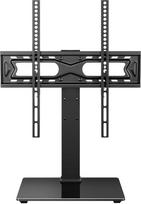 WKWKER Universalus televizoriaus stovas, skirtas 27"-60" LED LCD televizoriui Pasukamas stalinis televizoriaus stovas su 30 laipsnių reguliuojamu aukščiu TV stovas su laikikliu TV pagrindas su grūdintu paviršiumi