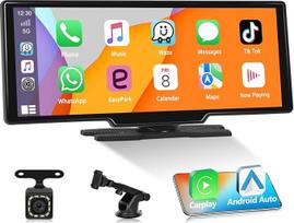 "Motorsi" "A-pple Carplay" ekranas "Carplay" ir "Android" automobiliams, 10,26 colių HD jutiklinio ekrano automobilinis radijas, nešiojamasis "Carplay" automobiliams, visureigiams, furgonams, pikapams ir sunkvežimiams, GPS/Mirror Link/Bluetooth/FM/AUX/USB