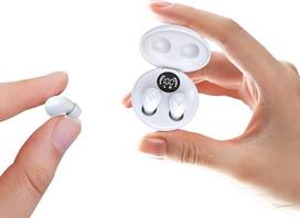 "Xmenha" nematomos mažos ausinės Belaidės "Bluetooth In-Ear" ausinės Tikros mini belaidės ausinės ausinės Ausinės ausinės Mažiausios miego ausinės "Bluetooth" belaidės ausinės mažoms ausims Ausų kanalai