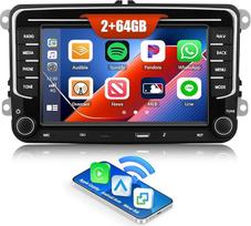 2G + 64G CAMECHO Android 13 automobilinis radijas VW Golf 5 Polo Seat Skoda su Navi Carplay Android Car, 7 colių Double DIN automobilinis radijas su jutikliniu ekranu, Bluetooth Mirror Link FM/RDS WiFi SWC ir USB