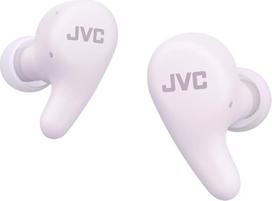 JVC HA-A23T-V "True Wireless Gumy Premium" triukšmą slopinančios ausinės, "Bluetooth 5.4", aplinkos garso režimas, 26 valandų baterijos veikimo laikas ir permatomas įkrovimo dėklas, USB-C, violetinės spalvos