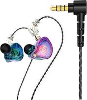 KAMINRUN FEDAI DX2 Melodija ausinių monitoriuose Laidinės ausinės ausinės IEM HiFi Bass, dinaminės dvigubo vairuotojo laidinės sportinės ausinės su TPE kabeliu muzikantams, dainininkams, scenoje, studijoje ir sporto salėje (violetinė be mikrofono)