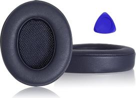 Profesionalūs pakaitiniai ausinių pagalvėlės "Beats Studio 2" ir "3" laidinėms ir belaidėms (B0501, B0500) ausinėms, "Premium" ausinių pagalvėlės su minkštesne oda ir atminties putomis, tamsiai mėlynos spalvos