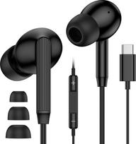 USB C laidinės ausinės su mikrofonu "iPhone 16 16e 15 Pro Max Plus", Tip C In-Ear Kopfhörer Wired Earbuds mit Mikrofon für Samsung Galaxy S25 Ultra S24 S23 FE S22 S21 S20 A16 A15 A26 A35 A36 A54 A55 A56 5G
