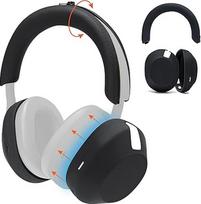 WC ShellZ XM5 - Headphone Outer Shell and Headband Covers for Sony WH1000XM5 Made by Wicked Cushions | Made with High Quality Silicone | Black